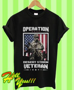 Operation Desert Storm Veteran War American Flag T Shirt