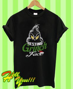 Resting Grinch Face Christmas Holiday T Shirt