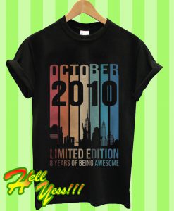 October 2010 Limited Edition 8 Years Of Being Awesome T Shirt