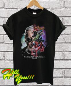 Stan Lee With Superhero Thanks For Memories 1922 – 2018 T Shirt