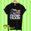 All Board The Trump Train 2020 Patriotic U.S Flag T Shirt