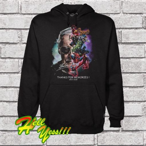 Stan Lee With Superhero Thanks For Memories 1922 – 2018 Hoodie