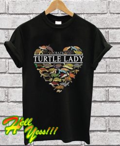 Crazy Turtle Lady Heart T Shirt