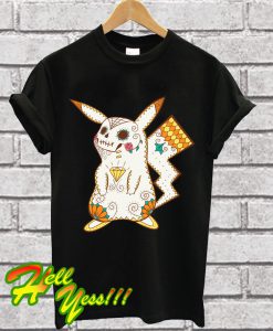 Pikachu PopMuerto Pokemon & Day Of The Dead Mashup T Shirt