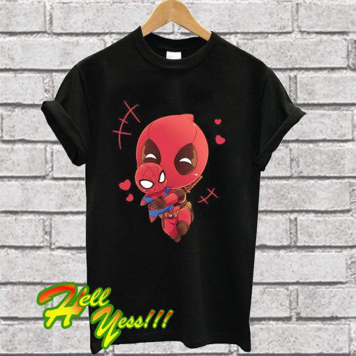 Deadpool Spidey Marvel Superhero T Shirt