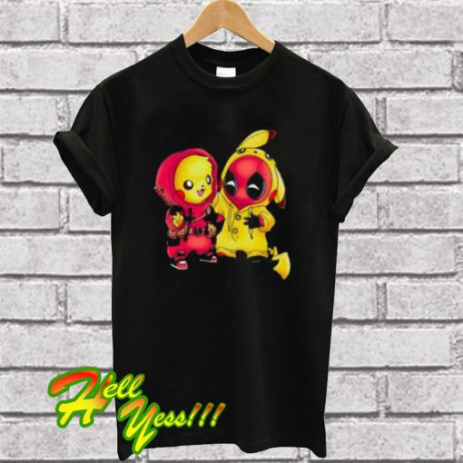 Baby Pikachu Pokemon And Deadpool T Shirt
