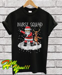 Nurse Squad Santa Reindeer Flossing Dance Christmas T Shirt