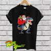 Santa Claus Riding T-Rex Dinosaur Christmas T Shirt