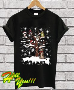 Cat Winter Christmas Tree Cat Lovers T Shirt