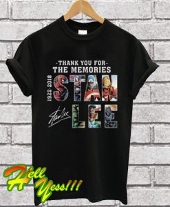 Original Stan Lee Text Graphic Thank You For The Memories T Shirt