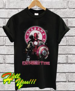 Captain Deadpool Spiderman Alabama Crimson Tide T Shirt