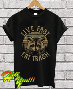 Sunset Camping Live Fast Eat Trash T Shirt