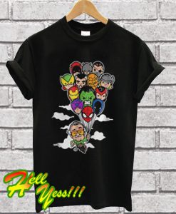 Stan Lee Holding Balloons Avengers Heroes T Shirt