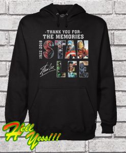 Original Stan Lee Text Graphic Thank You For The Memories Hoodie