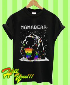 Mama Bear Hugs LGBT Son Christmas T Shirt