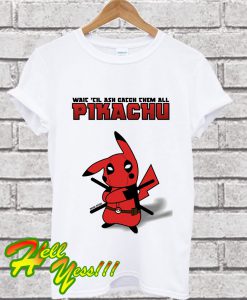 Pikachu x Deadpool T Shirt