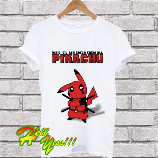 Pikachu x Deadpool T Shirt