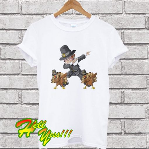 Thanksgiving Dabbing Boy Turkey T Shirt