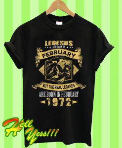 Birthday Vintage Gift February 1972 T Shirt
