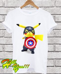 Deadpool Captain America Pikachu T Shirt