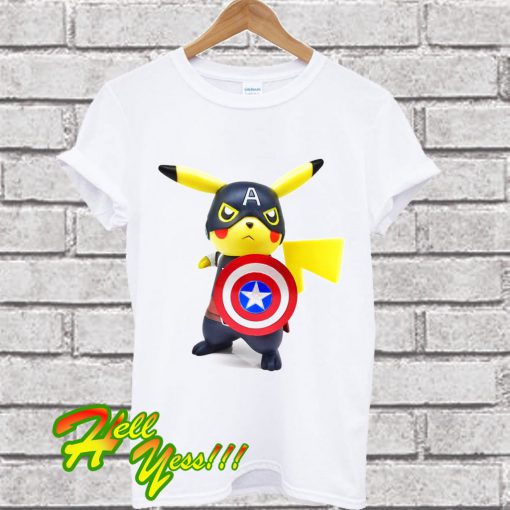 Deadpool Captain America Pikachu T Shirt