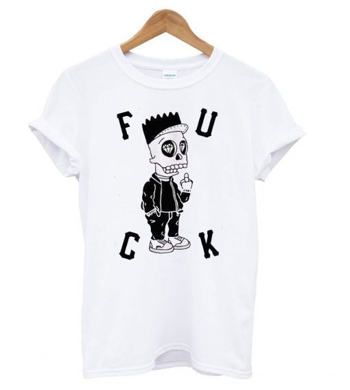 Cartoon Bart Simpson Fuck T Shirt