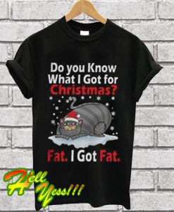 Fat I Got Fat Cat Do You Know What I Got For Christmas T Shirt