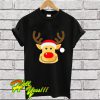 Cheeky Smile Rudolph Red Nose Reindeer T Shirt