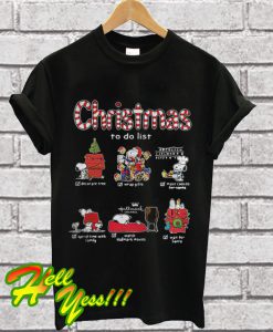 Snoopy Christmas To Do List Hallmark Channel T Shirt