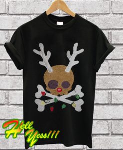 Skull Reindeer light christmas T Shirt