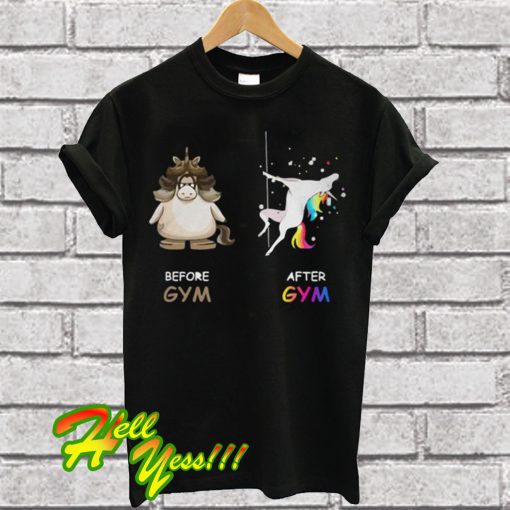 Unicorn Before And After Gym T Shirt