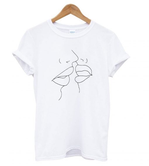 Kiss Line Art T Shirt