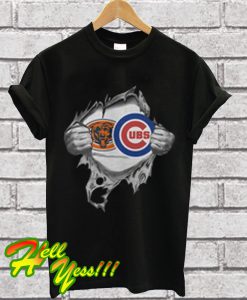 Chicago Bears and Chicago Cubs inside me T Shirt