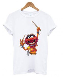 Muppet White 70S 80s 90s Retro Tee drummer T Shirt