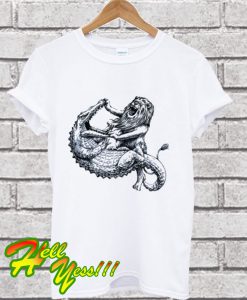 Lion And Crocodile Fights T Shirt