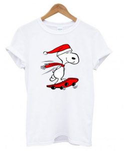 Snoopy Skateboard Christmas T Shirt