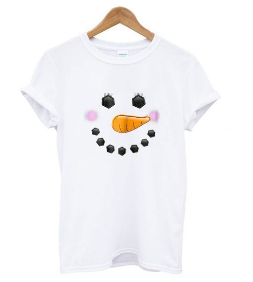 Snow Girl Face Snow Woman Christmas T Shirt