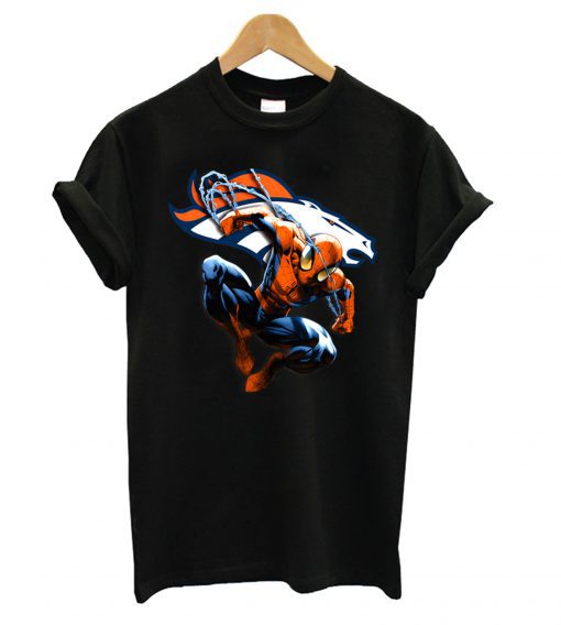 Spiderman Denver Broncos T Shirt