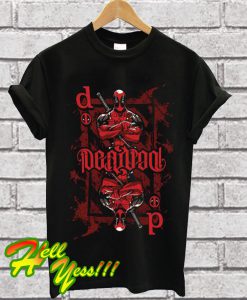 Deadpool Juniors Ambigram Playing Card T Shirt