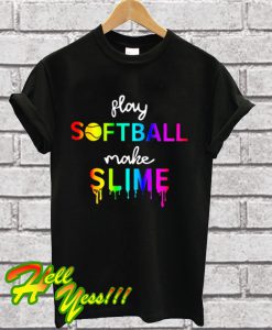 Watercolor play softball make slime T Shirt