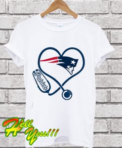 Nurse New England Patriots heart T Shirt