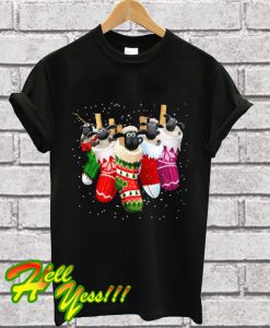 Shaun the Sheep in socks Christmas T Shirt