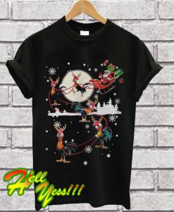 Christmas chicken hei hei and Santa Claus Guys T Shirt