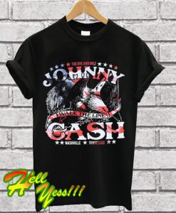 Johnny Cash American Eagle Black T Shirt