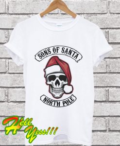 Santa skull sons of Santa north pole T Shirt