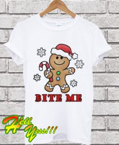 Gingerbread Man Bite Me T Shirt