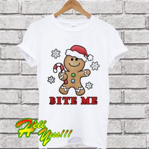 Gingerbread Man Bite Me T Shirt