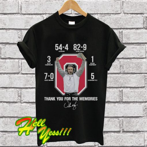 Ohio State Buckeyes thank you for the memories T Shirt