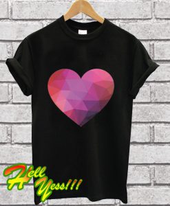 Abstract Colors Heart T Shirt