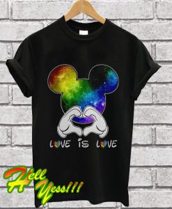 Mickey Mouse love is love LGBT T Shirt